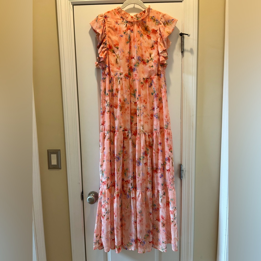 Entro Peach Floral Dress